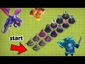 Wizard_Tower formation vs All Max TROOPS in coc | warforstar | Clash of Clans..