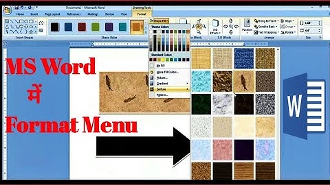 How to use MS word format ! all Option Explain of format menu! Hindi.