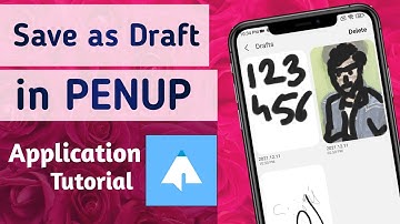 How to save as Draft your project in PENUP App