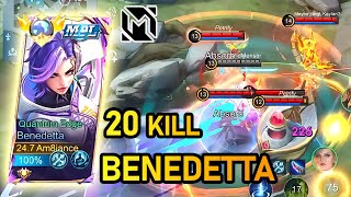 Benedetta EXP Rotation - 20 KILLS!! Top Global Benedetta | Gameplay MLBB