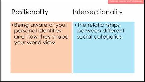 Positionality and Intersectionality: The Movie
