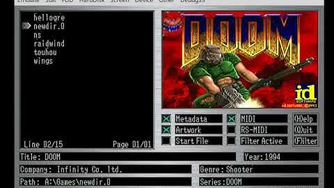 NEC PC-9801 - Game Browser WIP #2