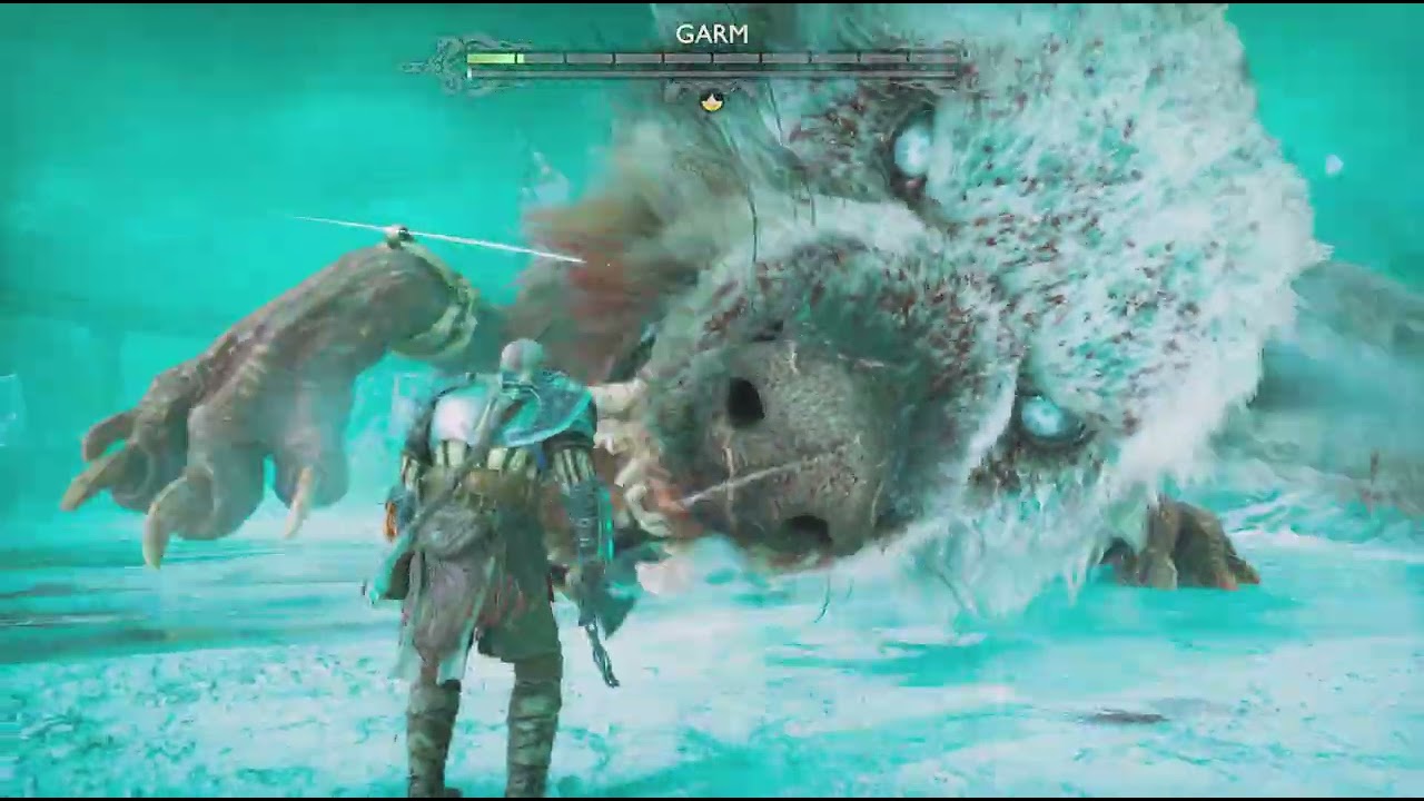 God of War Ragnarök_killing GARM in the silent clearing
