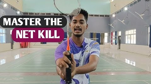 BADMINTON NET KILL TUTORIAL ... FOREHAND AND BACKHAND NET KILL SHOT