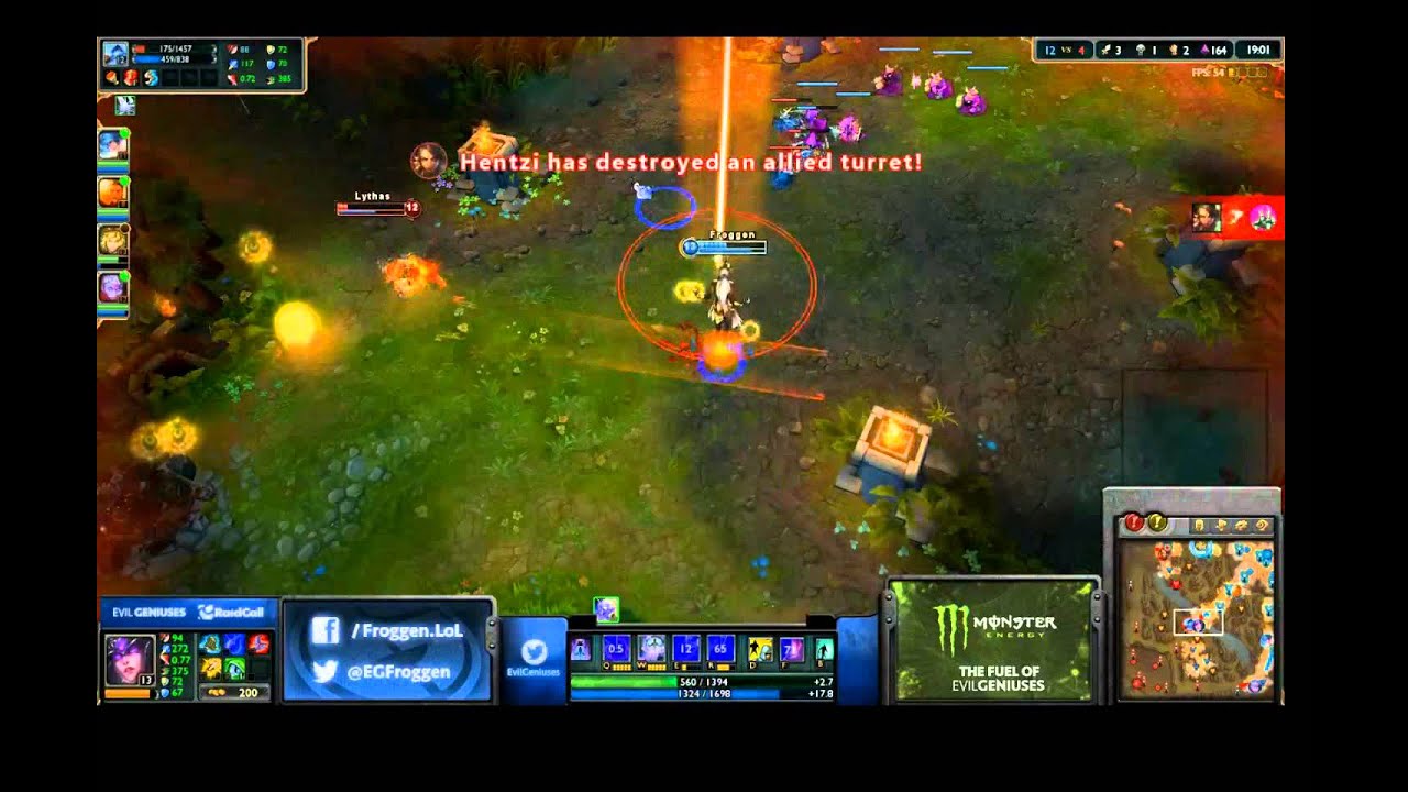 Froggen outplaying Xerath with Syndra !