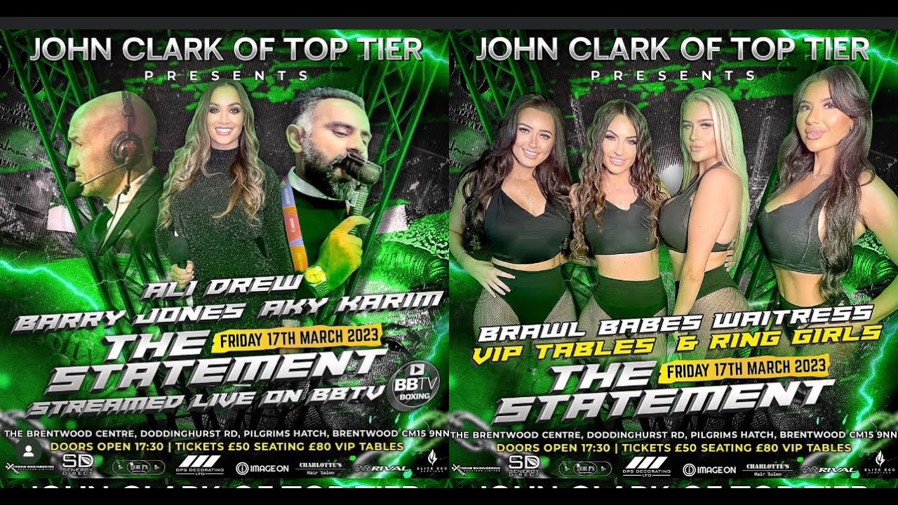 LIVE BOXING THE STATEMENT! JOHN CLARK OF TOP TIER PRESENTS