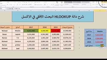 شرح دالة HLOOKUP | دالة البحث الافقي في الاكسل