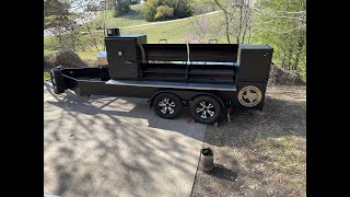 Einbrennen und Vorbereiten des Lone Star Grillz 24"x 84" Trailer-Grills! 4K