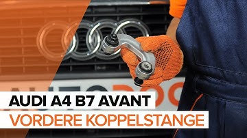 Wie AUDI A4 B7 AVANT Koppelstange / Pendelstütze vorne wechseln TUTORIAL | AUTODOC