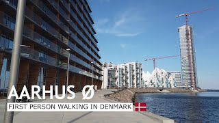 Aarhus Ø - First person walking in new development