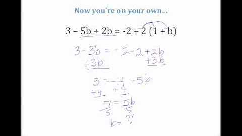 Solving Equations with Variables on both sides