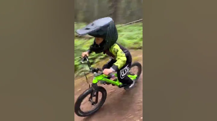 4-Year-Old Mountain Biking Kid #shorts #mtb