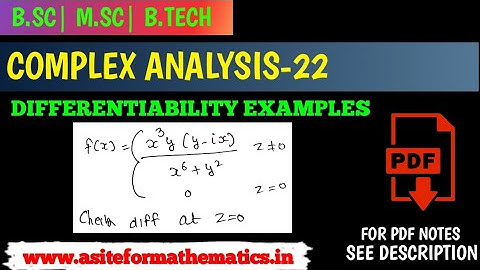 how to check differentiability of complex variable functions| differentiability of complex function