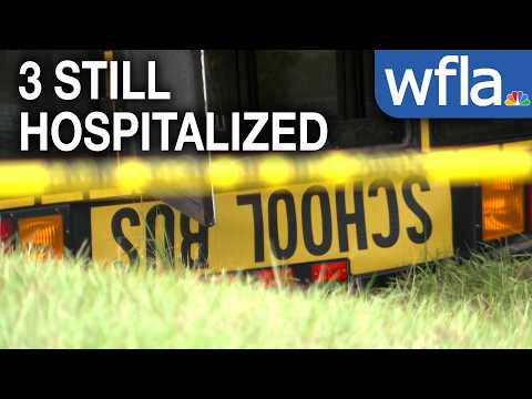 3 students remain hospitalized following bus crash