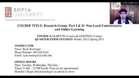 Week 1 Non-Local Consciousness Research Group