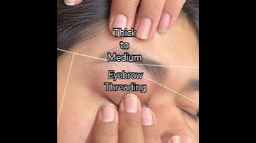 THICK to MEDIUM Shape Eyebrows Threading #shorts #shortsfeed #youtubeshorts #eyebrows #threading