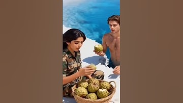 Lady Soldier planted a custard apple tree and saved it from drying up by wateringit😭#ai​#tree​#save​