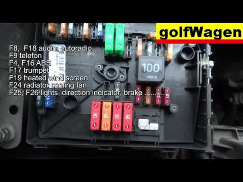 Vw Golf 5 Fuse Location And Fuse Diagram Engine Fuse Too