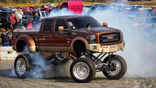 Lifted F350 Dually is the KING OF BURNOUTS!