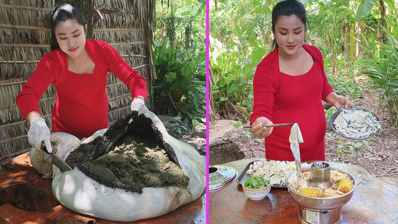 Country style beef intestine cooking - Cooking with Sreypov