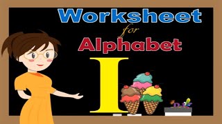 Worksheet of Alphabet I (upper case letters, kids worksheets)
