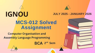 MCS-012 Solved Assignment July-25/Jan-26 | BCA (2nd Sem)| IGNOU Assignment Solutions (2025-2026)