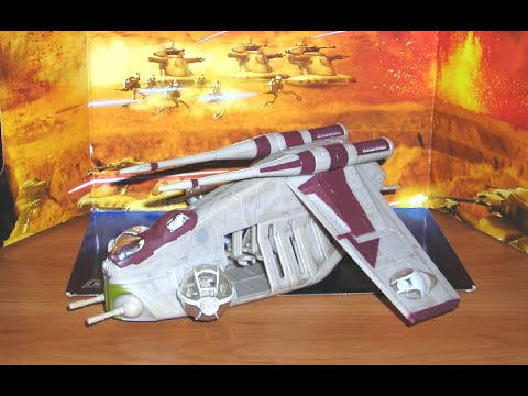 Star Wars Micro Galaxy Squadron! Republic LAAT Gunship Review