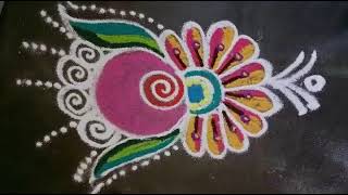 Diwali Beautiful New Flower Rangoli Designs इस दवल पर ऐस बनय Easy Simple Rangoli