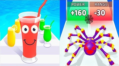 Juice Run VS Spider Run - All Levels SpeedRun Gameplay Android iOS Ep1