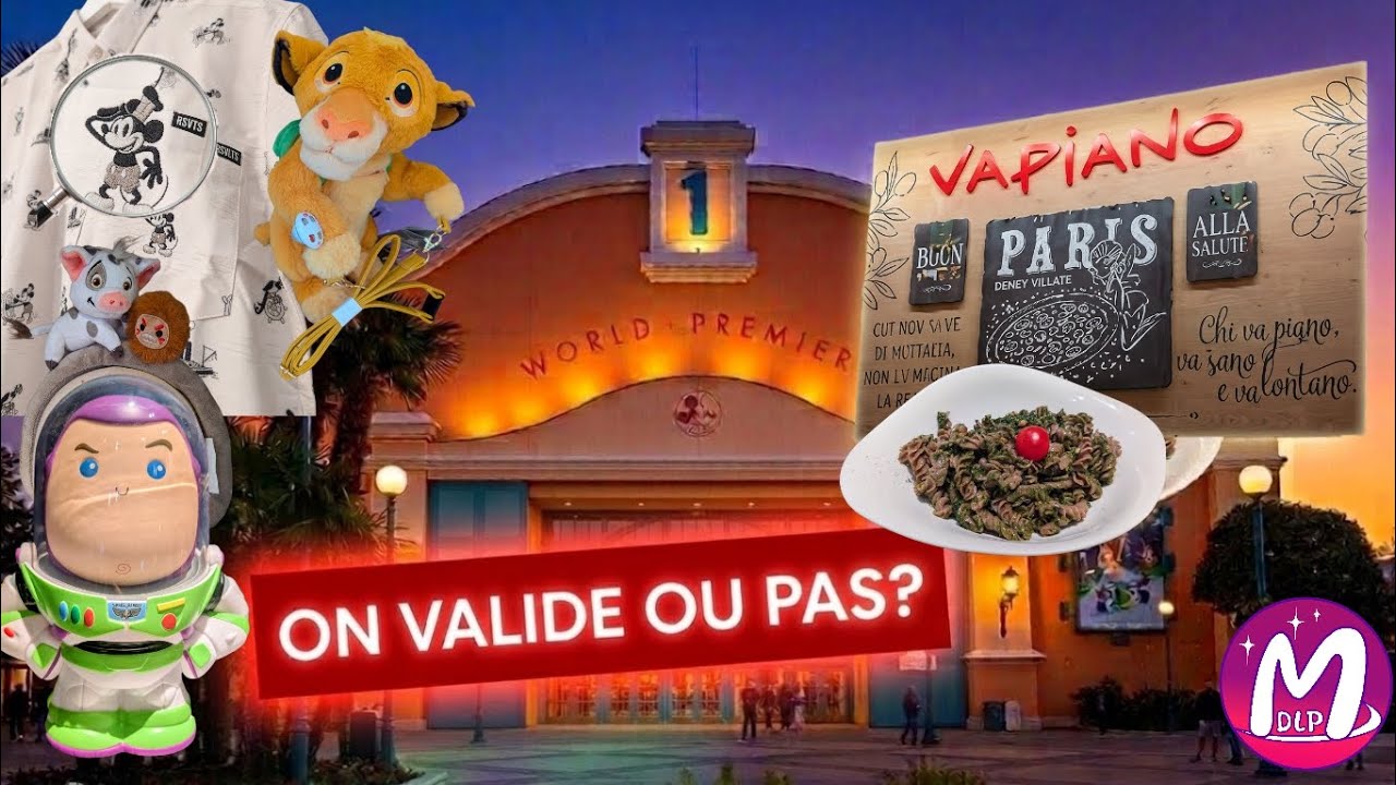 BEAUCOUP DE NOUVEAUTÉS merch à Disneyland Paris et test du VAPIANO du Disney Village