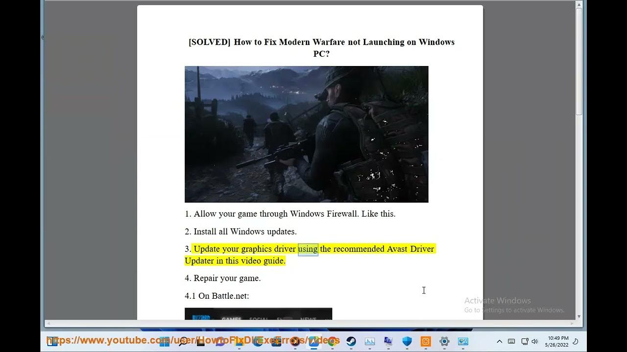 Fix Modern Warfare not Launching on Windows PC YouTube