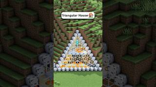 Minecraft Easy Triangular House Tutorial🏠
