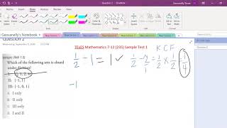 TExES mathematics 7 12 235 Sample Test 1 question 2