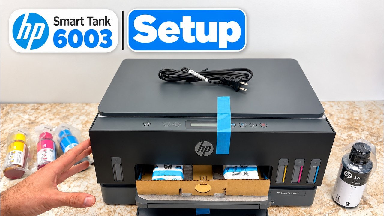 How to Setup HP Smart Tank 6003 : Complete Beginner’s Guide - YouTube