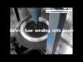 Safety fuse winding with paper, fireworks fuse machine