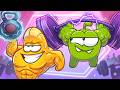 GET STRONG LIKE OM NOM! 💪 Fun Sports Games &amp; Challenges ⚽ Training for Kids