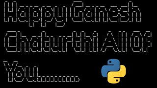 Ascii Art In Python | Ganesh Chaturthi Special | Python Tutorial | TechMahasay