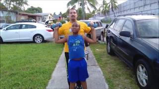 Autism Awesome Non-verbal child performing Fitness Sports Karate moves.