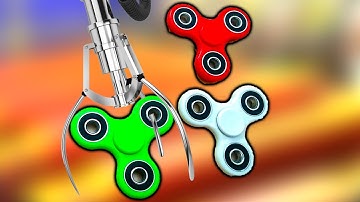 FIDGET SPINNER CLAW MACHINE WINS - WON EVERY COLOR!!