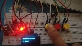 OLED ARDUINO 3PUSH BUTTON