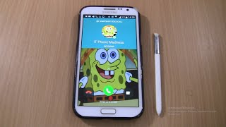 Spongebob WhatsApp fake incoming call Samsung Galaxy Note 2+Stylus screenshot 1