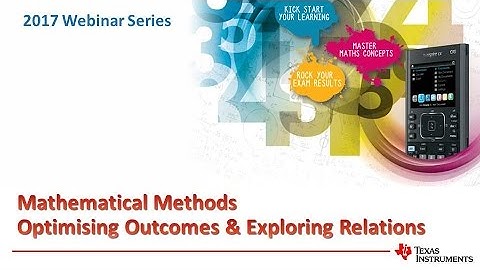 Mathematical Methods Optimisation with Calculus