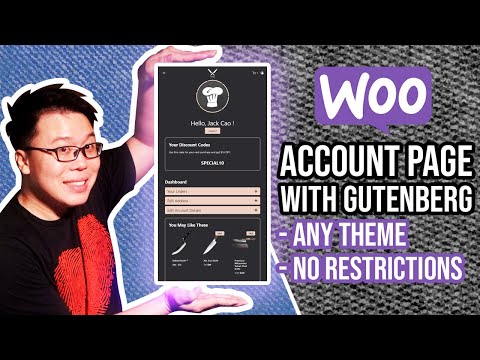 How to Customize WooCommerce Account Page with Gutenberg (No Limits)