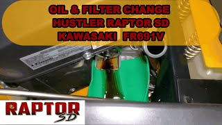 HUSTLER RAPTOR SD Oil Change - Kawasaki Engine ZERO TURN MOWER