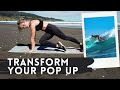 How to pop up in surfing  follow along workout for fast  powerful pop ups