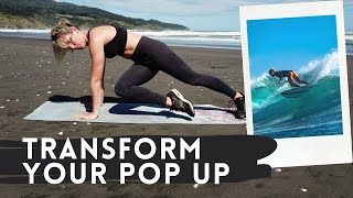 How To Pop Up in Surfing - Follow Along Workout for Fast & Powerful Pop Ups