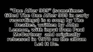 The Beatles One After 909 with Lyrics