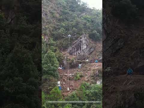 Use A Drone To Transport Building Materials To The Mountain !