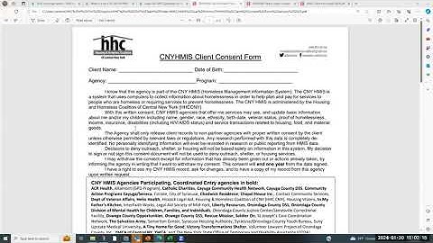 HMIS ROI Consent Forms