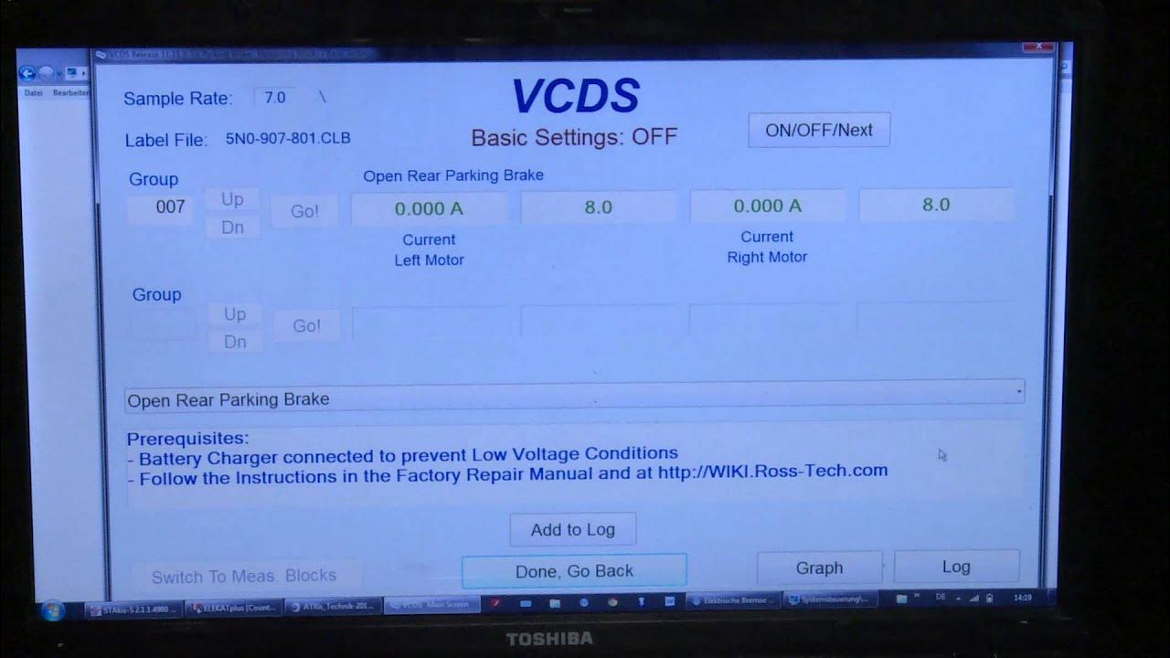 [ VOLKSWAGEN AUDI ] EPB system de/activate for rear brake pads change